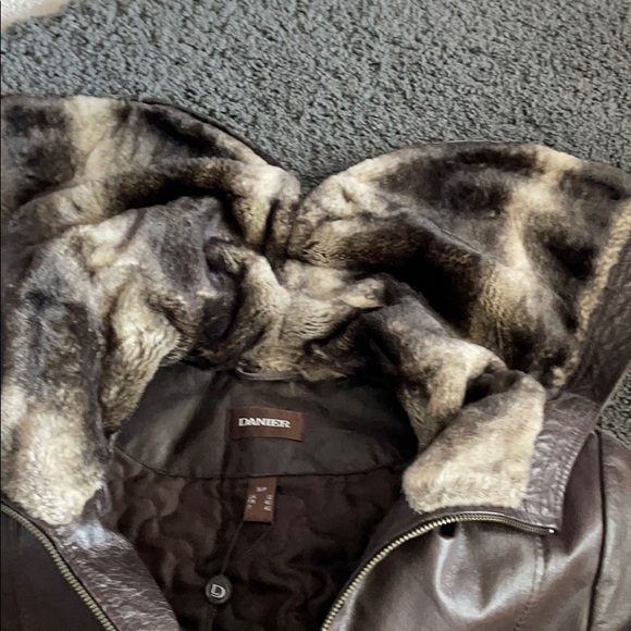 Daniel Leather Jacket with Hood - Picture 3 of 7